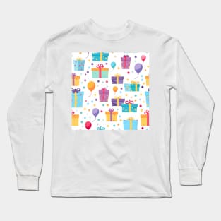 Happy Birthday Party Celebration Pattern 17 Long Sleeve T-Shirt